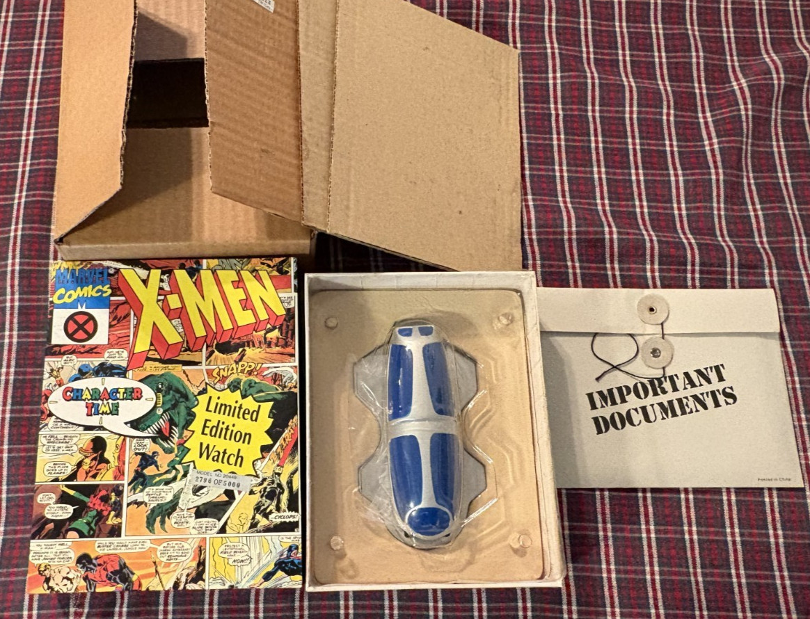 1993 Marvel Comics X-MEN No.2 Cyclops Watch NEW IN ORIGINAL BOX VINTAGE /5000