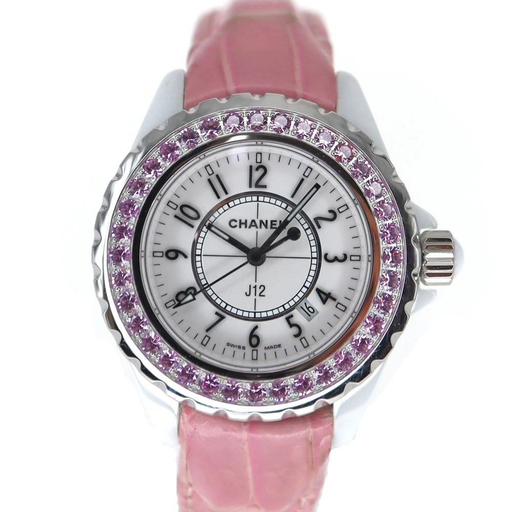 CHANEL J12 H1336 White Case Size 33mm Wrist Size 17.0cm Used Watch #41030