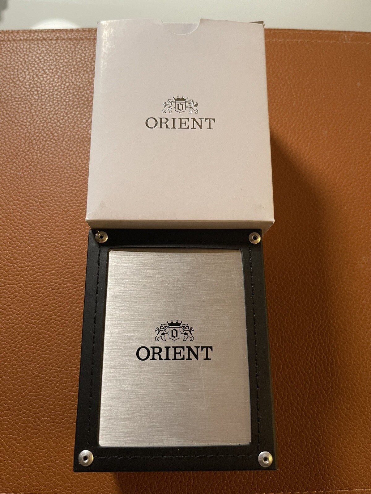 Orient Ray Raven II 41.5mm Orange Sapphire Crystal Case with Stainless Steel…