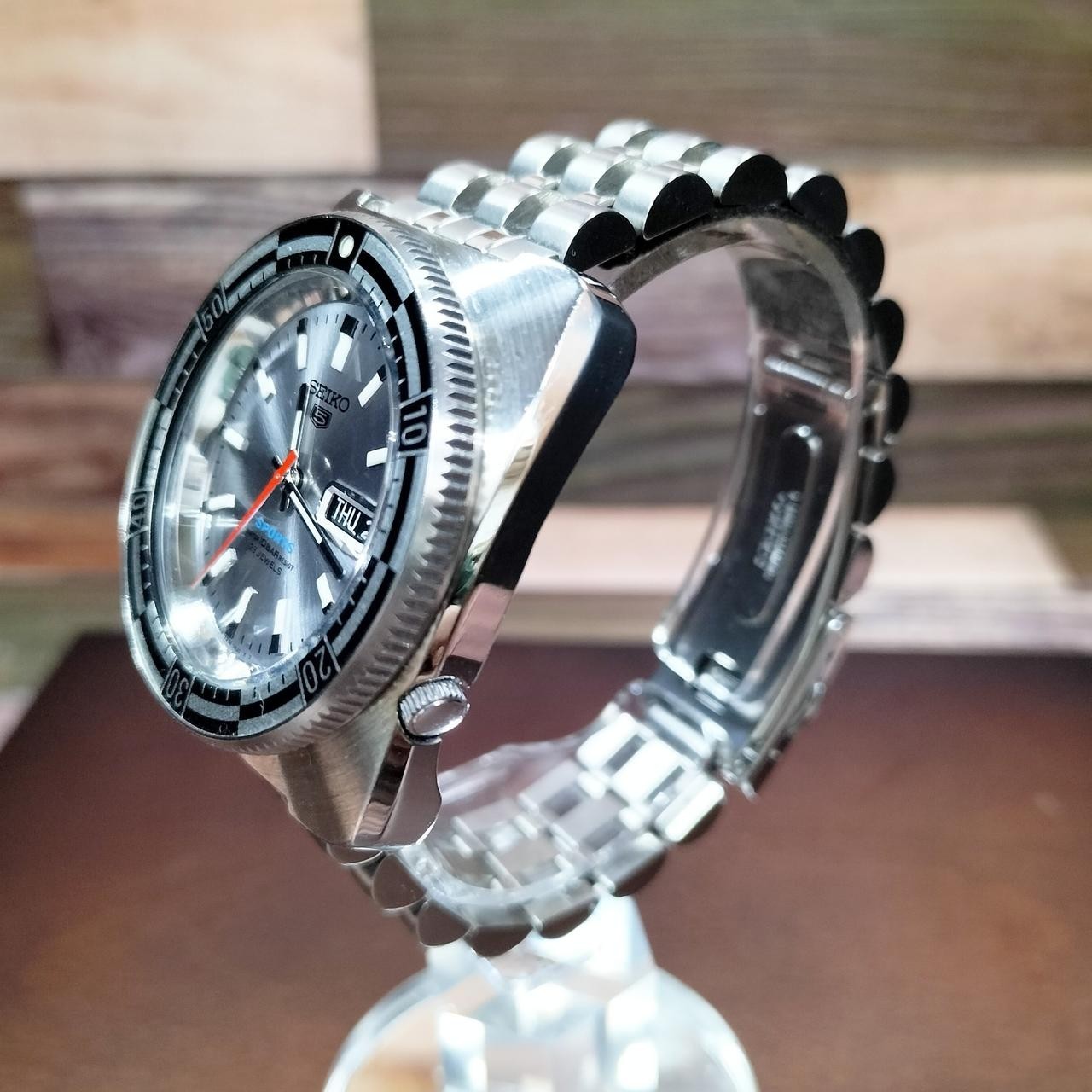 Seiko 5 Sport Rally Diver Re-Issue 7S36-0070 Automatic Silver Dial Men’s Watch