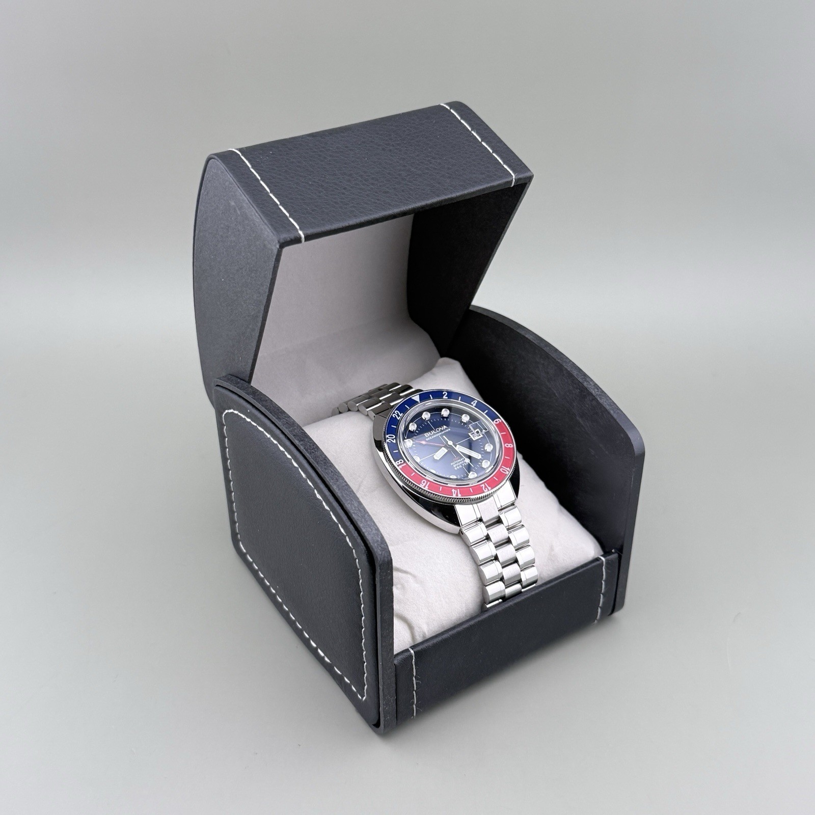 Bulova Oceanographer GMT 96B405 Devil Diver Pepsi Automatic Sapphire 41mm Watch