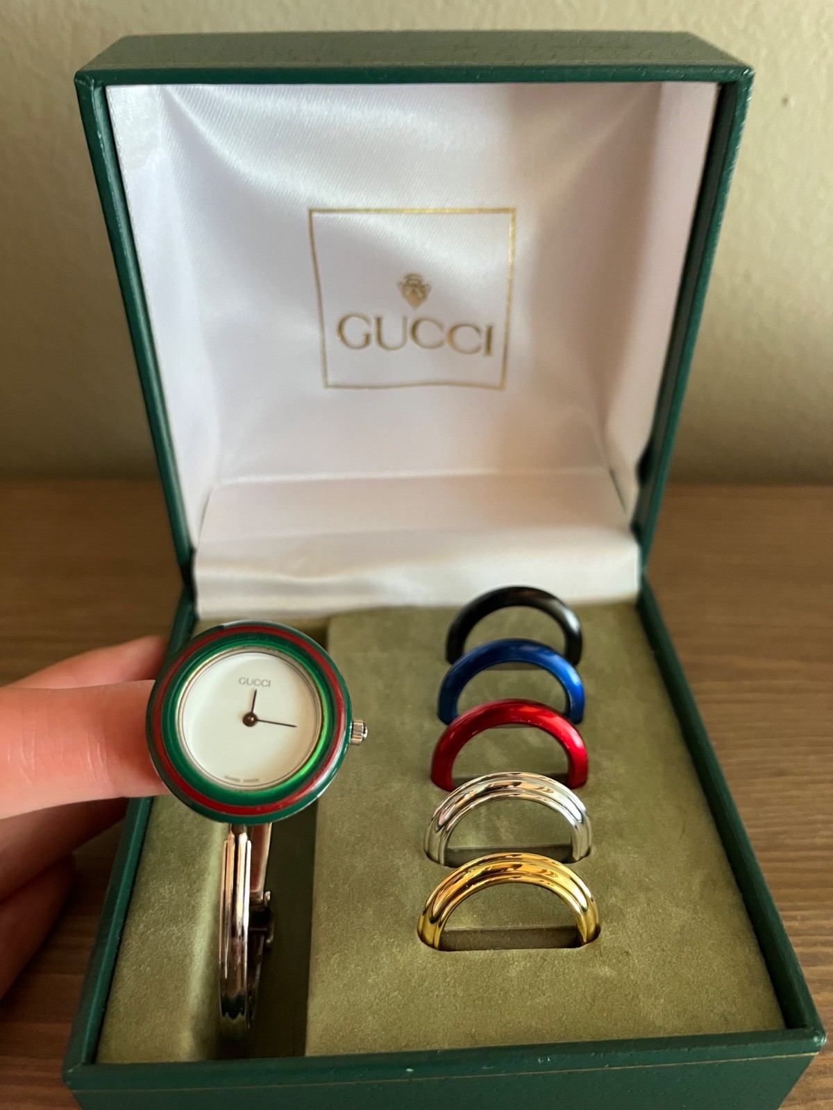 Vintage Gucci 11/12.2 Bezel Watch with Interchangeable Steel Bezels