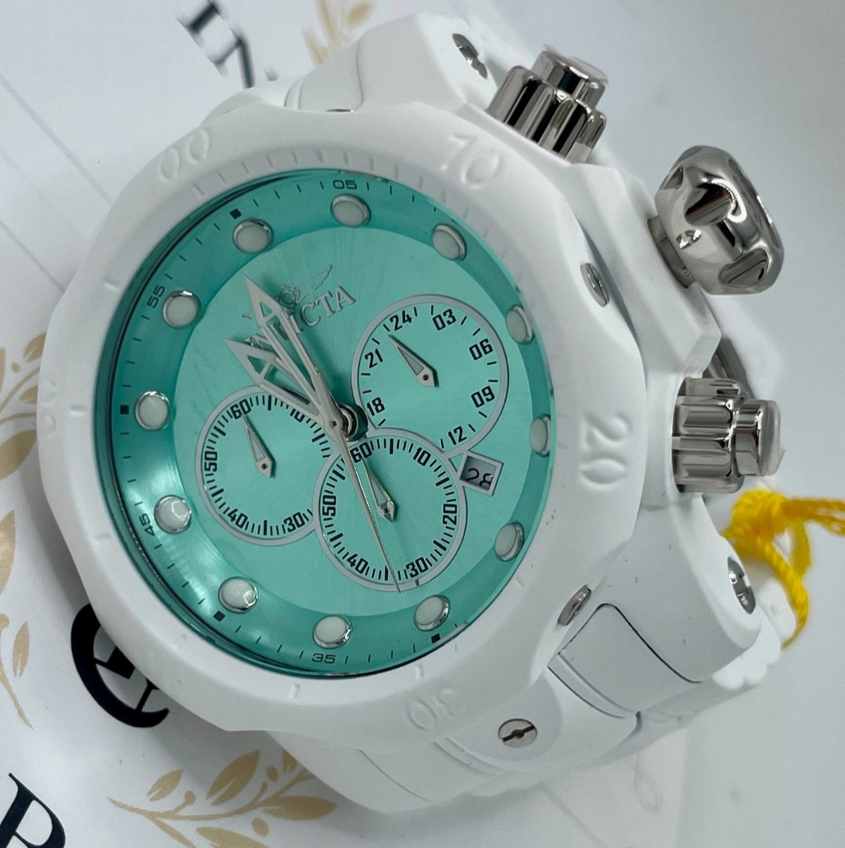 Invicta Venom Ghost Men’s Watch – 53.7mm, Aqua Plating, Steel (48222)
