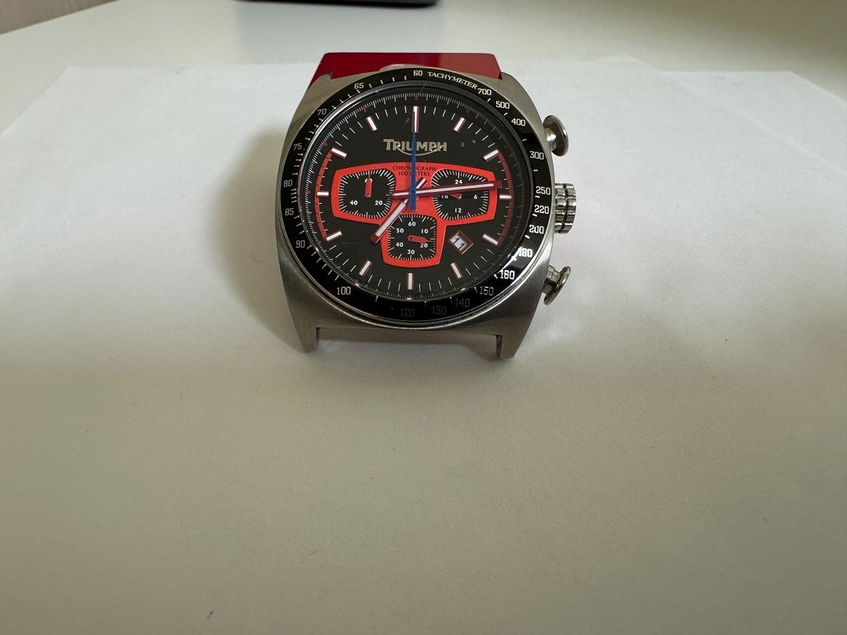 NOS Men’s Triumph Motorcycle 3019 dashboard chronograph watch NO BAND