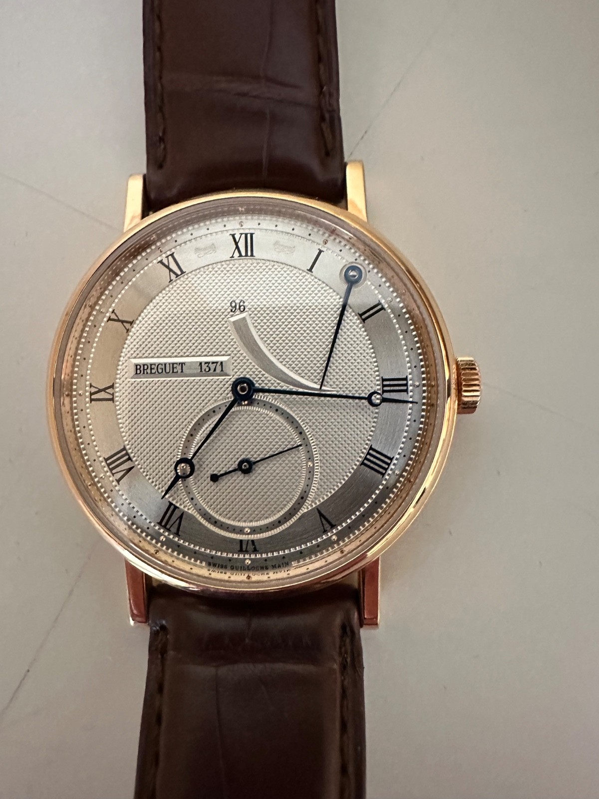 Breguet 18K RG Classique 96 hours Power Reserve Men’s Watch. Ref:- 5277BR/12/9V6
