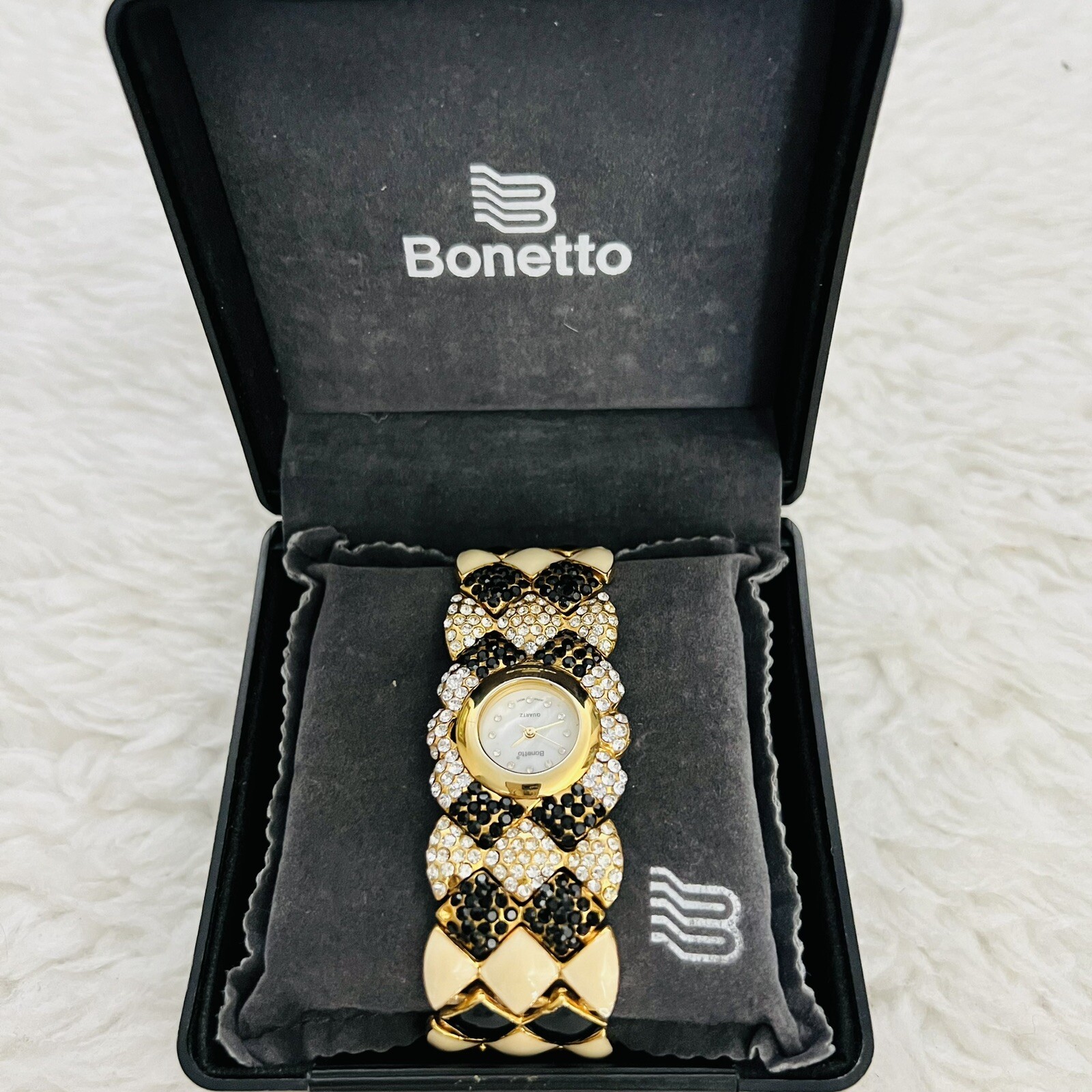 Bonetto Vintage Rhinestones Ladies Watch W/ Box