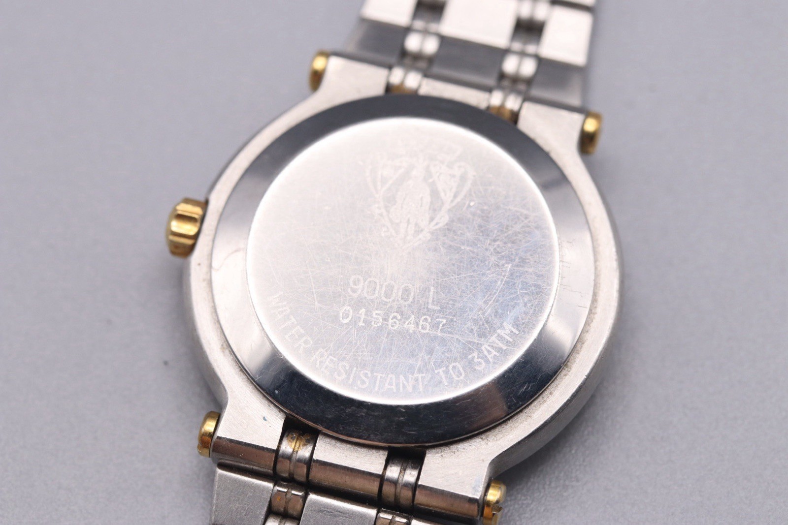 [Near MINT w/Box] Gucci 9000L Gold Dial Date Quartz Women’s Watch