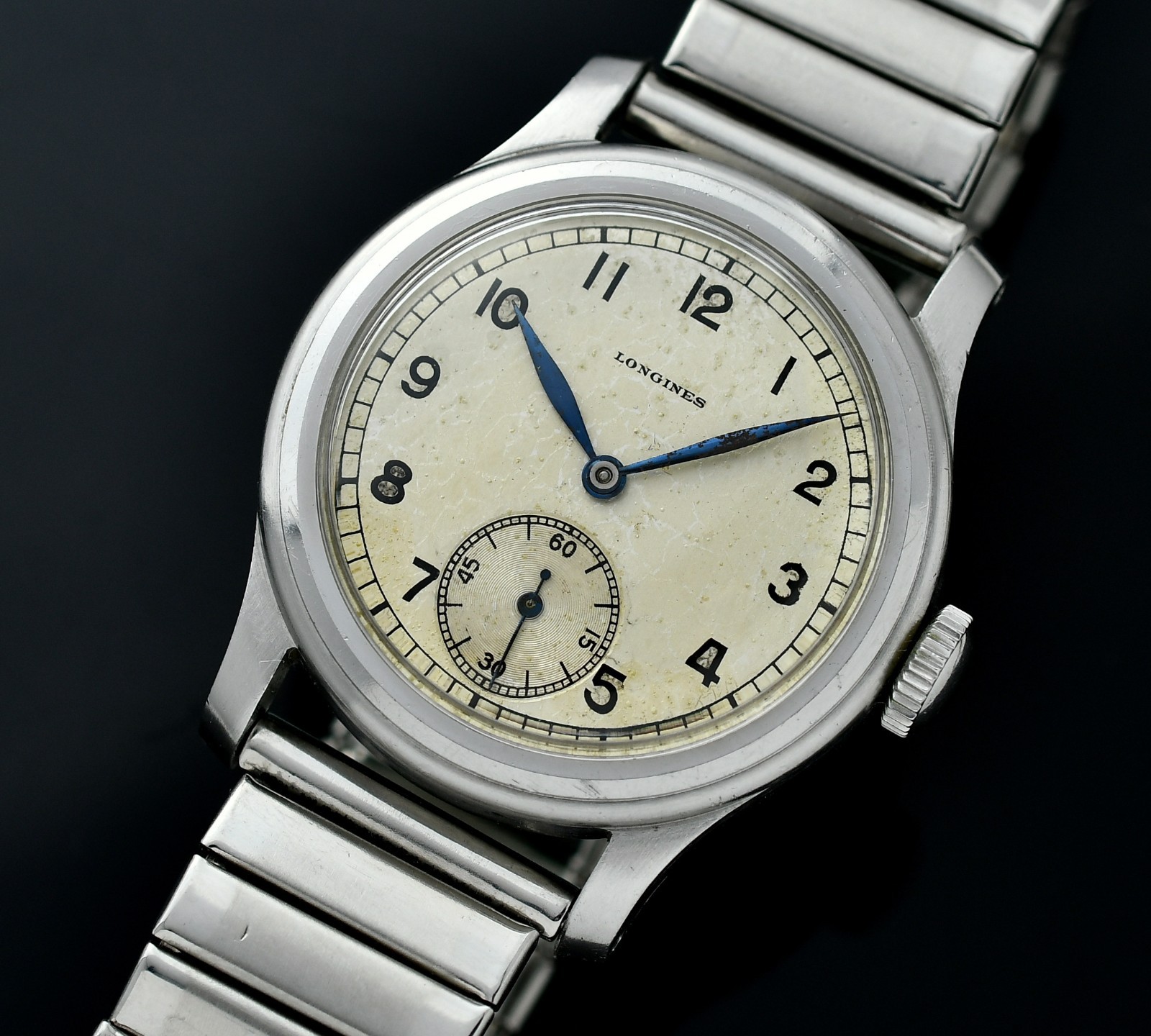 Vintage LONGINES Sei Tacche – 12.68 – Stepped Beveled 33.5 mm Case- 40’s Watch