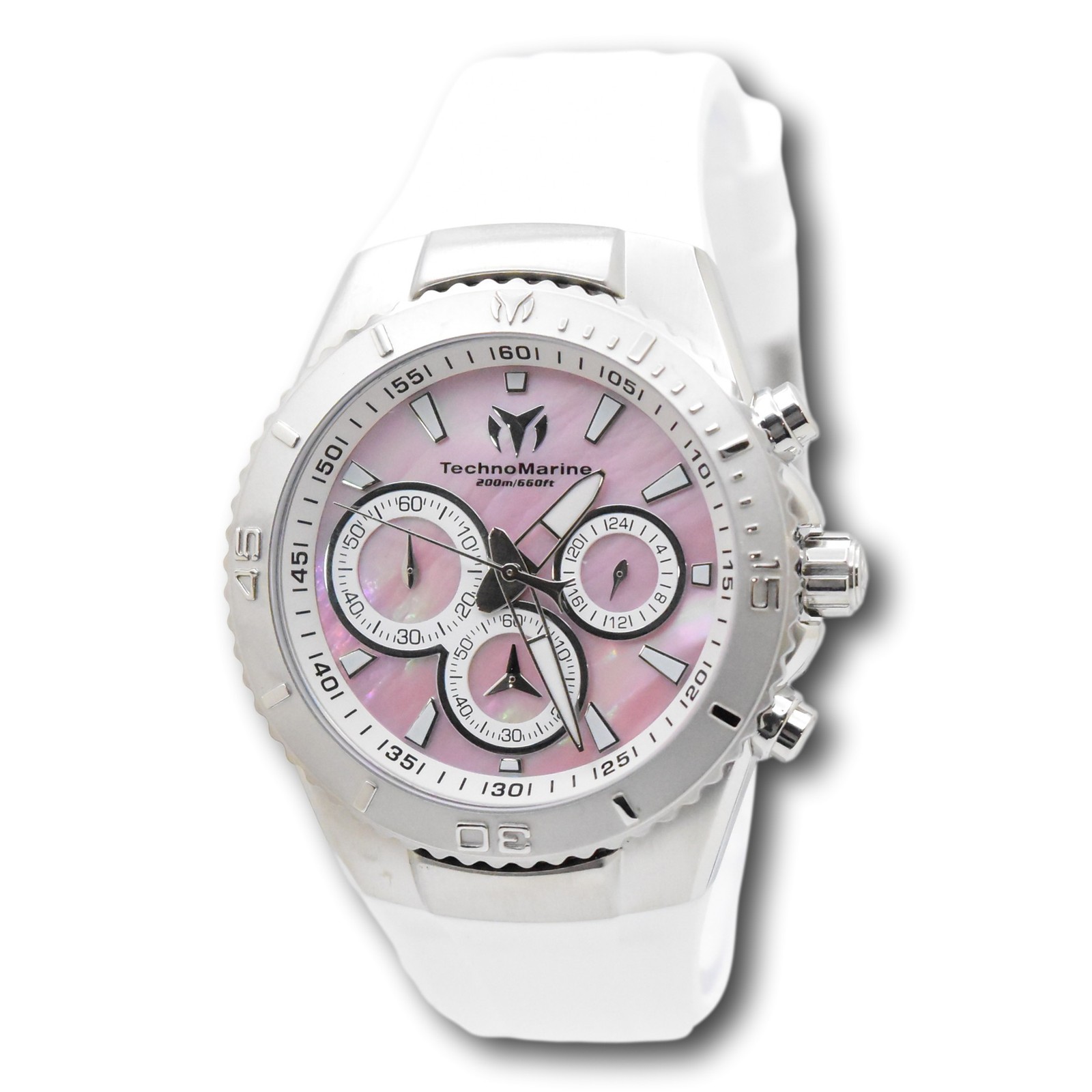 TechnoMarine Sea Manta Women’s 40mm Mother of Pearl Chronograph Watch TM-220076