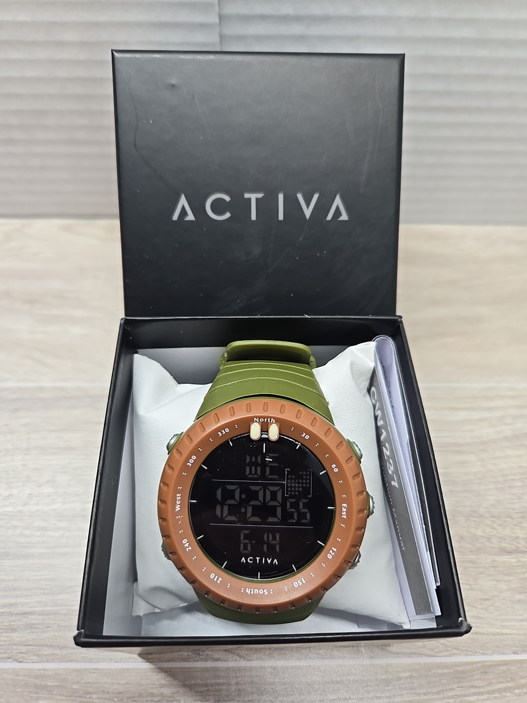 Acw1237-007 Activa X Invicta Digital Men’s Watch Odyssey 52mm Green Tan