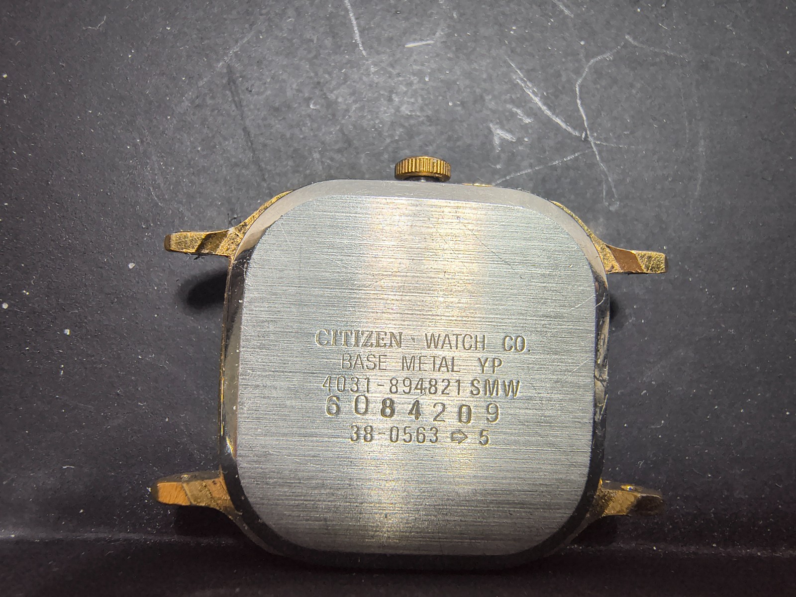 Citizen Quartz Watch 4031-894821 Working Great Gold Dial Case Loose Hour Marks
