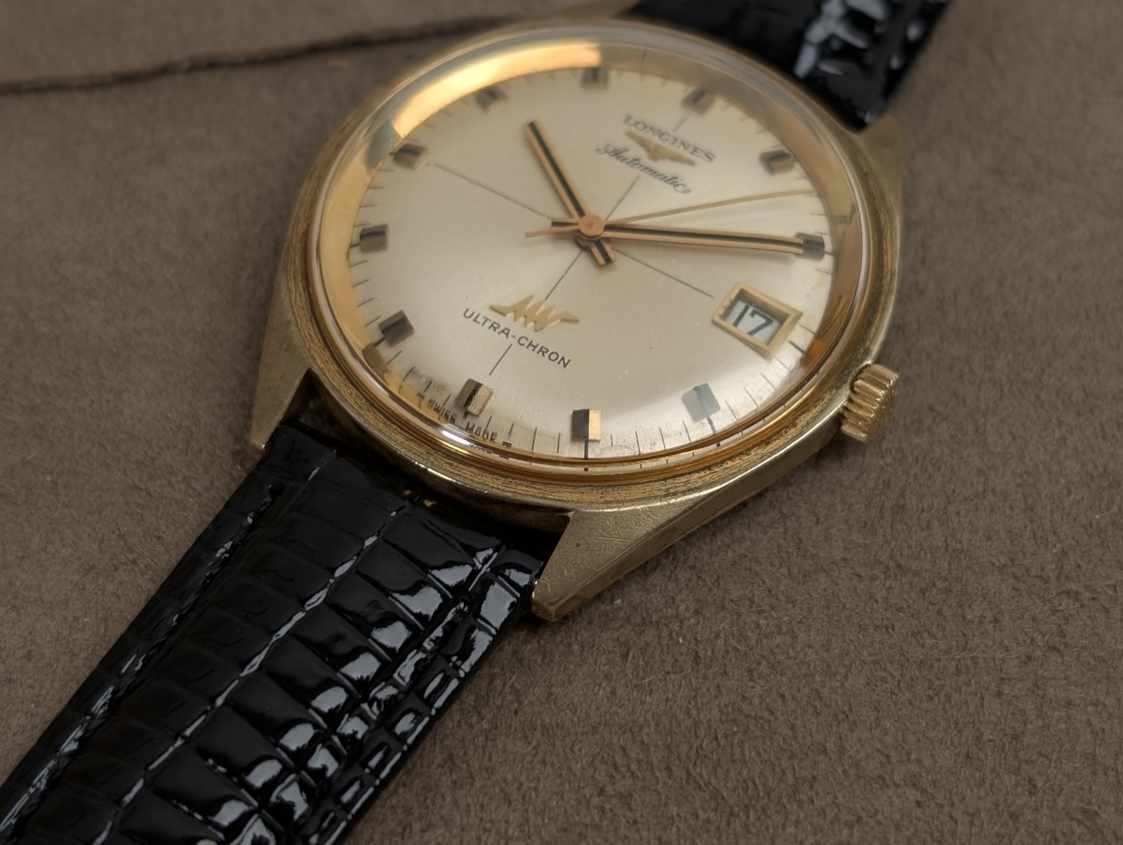 Longines Ultra-chron Cal.431 Automatic Gold Date Men’s Watch Vintage 37mm