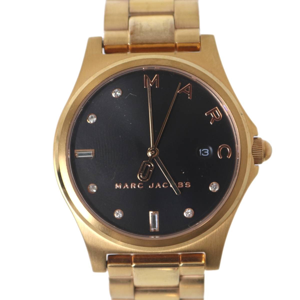 Marc Jacobs Henry Men’s Watch Bronze Gold Black MJ3600 Excellent From Japan
