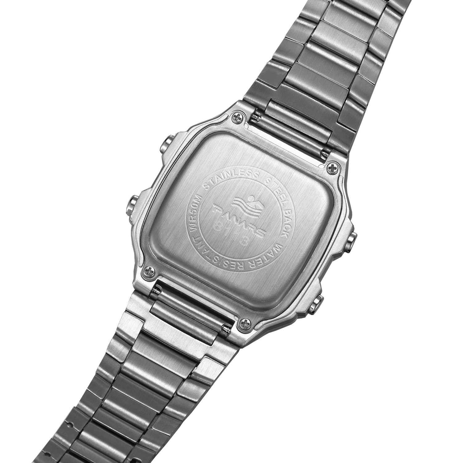 Men Digital Multi-Function Watch Dual Time Alarm Stopwatch Waterproof Watch Gift