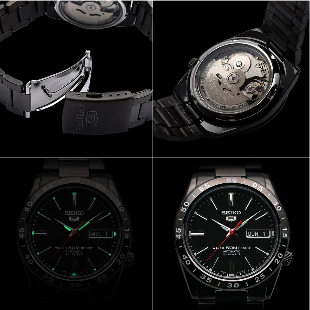 Seiko 5 Automatic SNKE03K1(SNKE03KC) Black Dial 21 Jewels Men’s Watch Japan