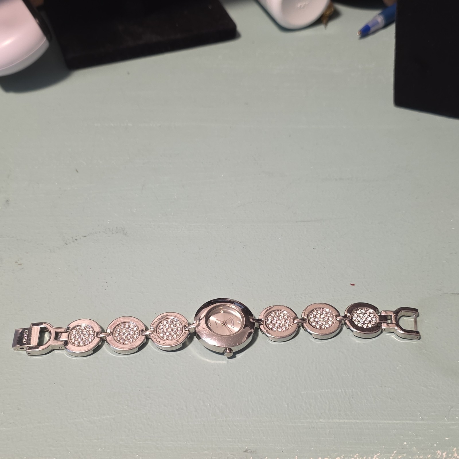 XOXO Women’s Silver Metal Bracelet Quartz Analog Watch Dress Style