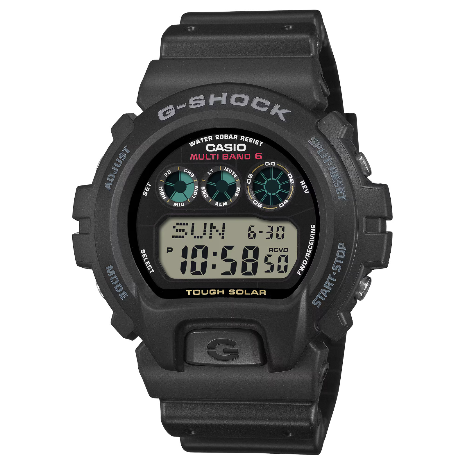 CASIO GW6900U-1 Tough Solar Atomic G-Shock Digital Chrono 200M Sport Watch $155