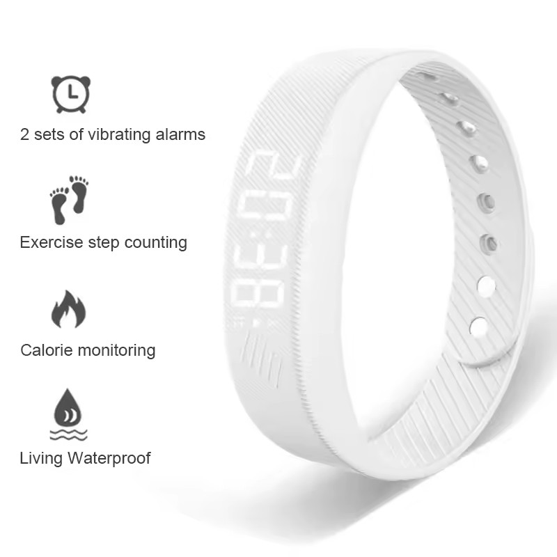 Waterproof Alarm Watch– Silent Vibration Wake-Up Wristband for Deep Sleeper
