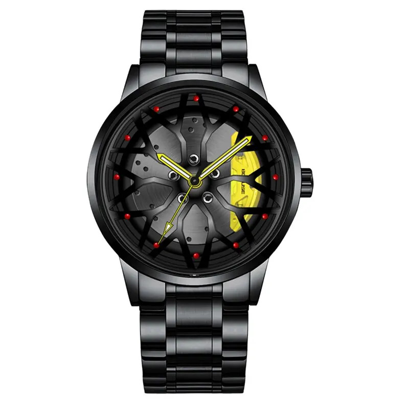 Fashion Mens Car Wheel Watches Luxury Men Sports Waterproof Quartz Wristwatch St