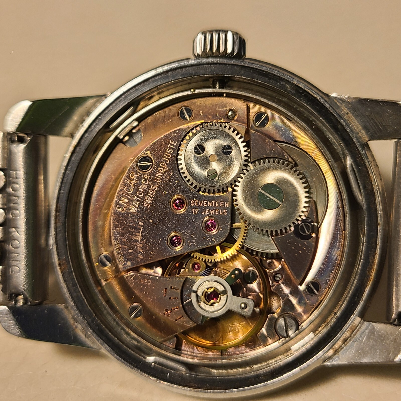 Vintage Enicar Sea Pearl 600 Dive Watch super Compressor EPSA case ultrasonic