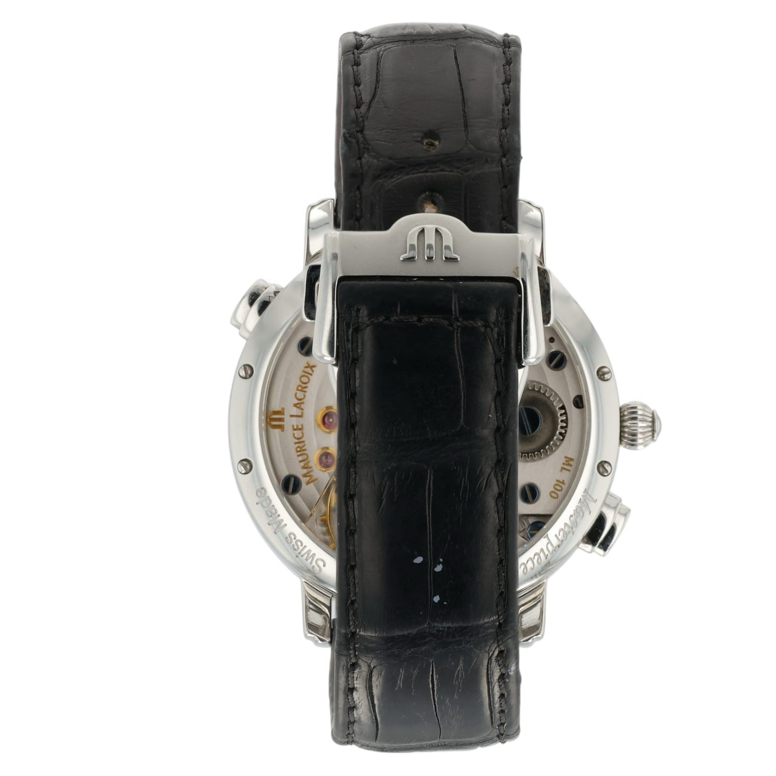 Maurice Lacroix Silver Dial Stainless Steel 43mm Manual Wind Men’s Watch MP7018