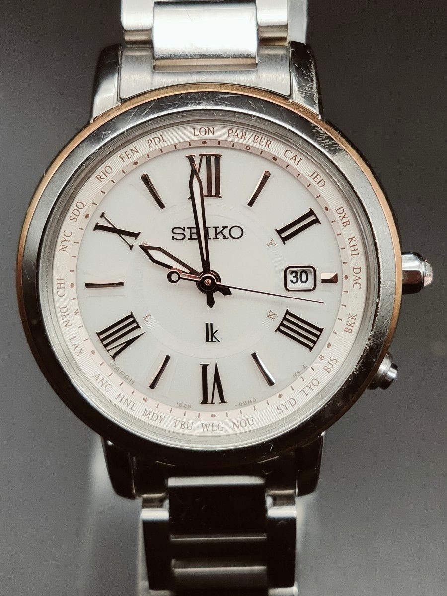 Seiko Lukia SSQV030 Dept Store Limited 400pcs Solar Radio World Time Titanium