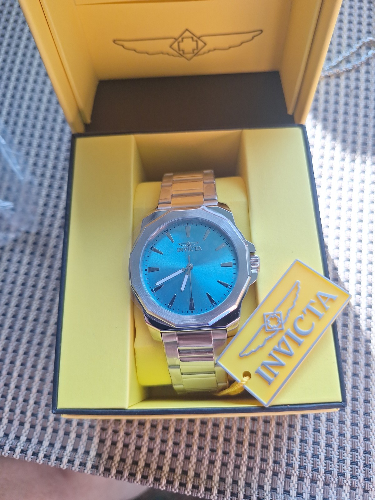 Invicta Speedway Model 48912 New In Box. Blue Dial Stainless Steel Band And Case