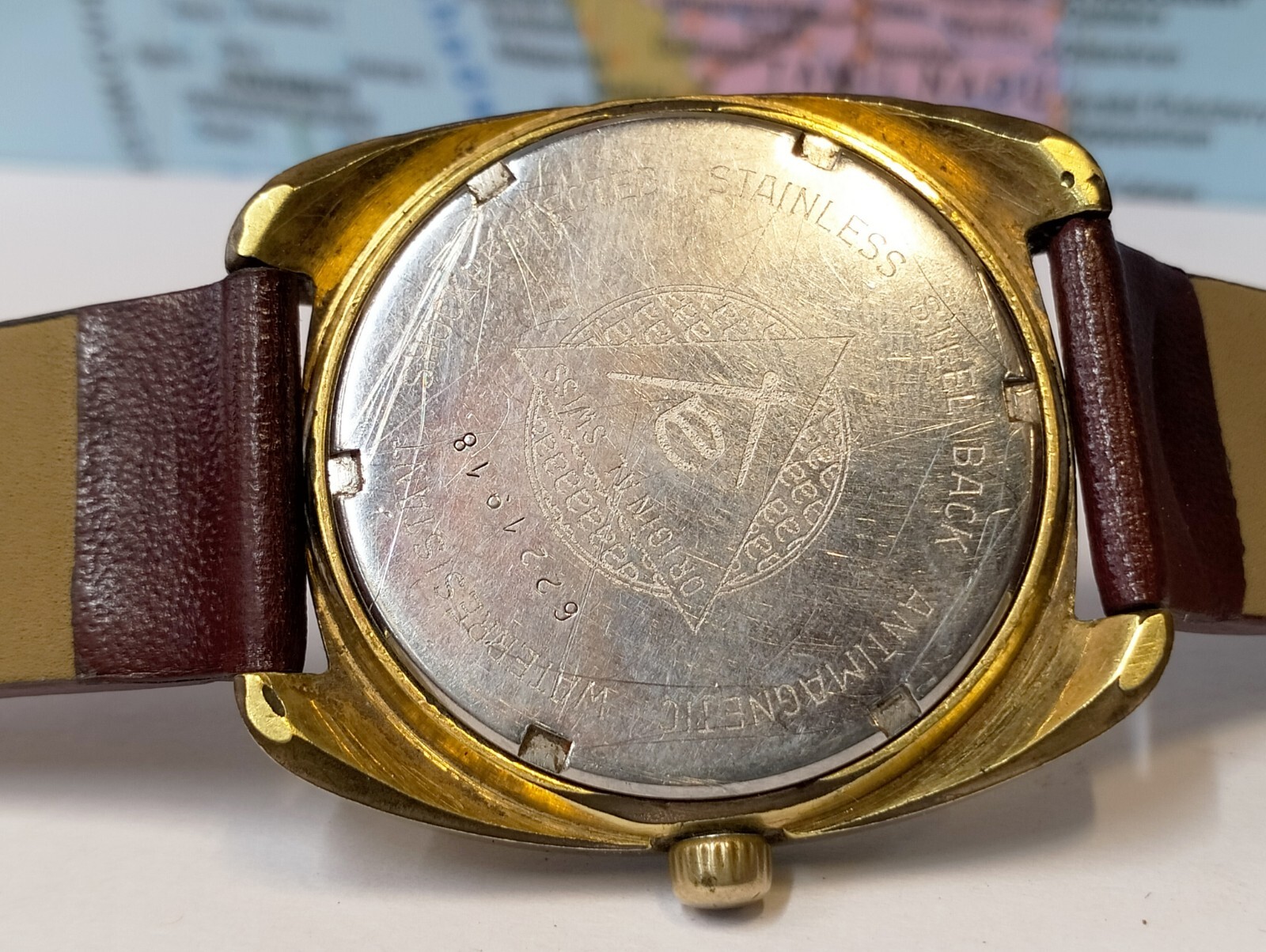 ATLANTIC D-STAR 17 JEWELS WINDING SILVER DIAL 6261918 SWISS MEN FULL WORKING VTG