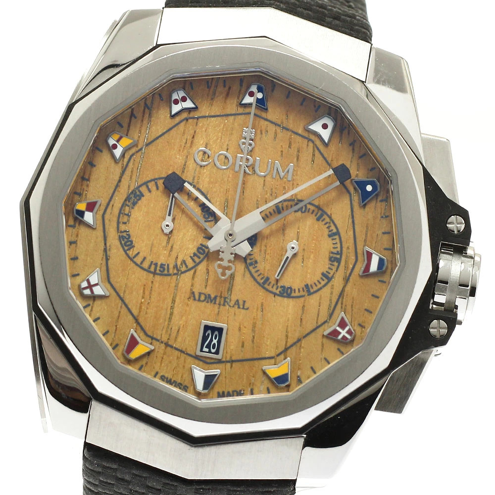 Corum Admiral’s Cup 116.101.20 Automatic 45mm Box Papers Brown Chronograph Men’s