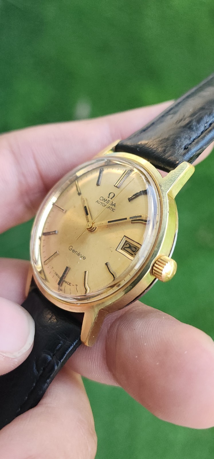 Vintage Omega Geneve Automatic 166.070 Cal 565 Mens 34 mm Date Watch