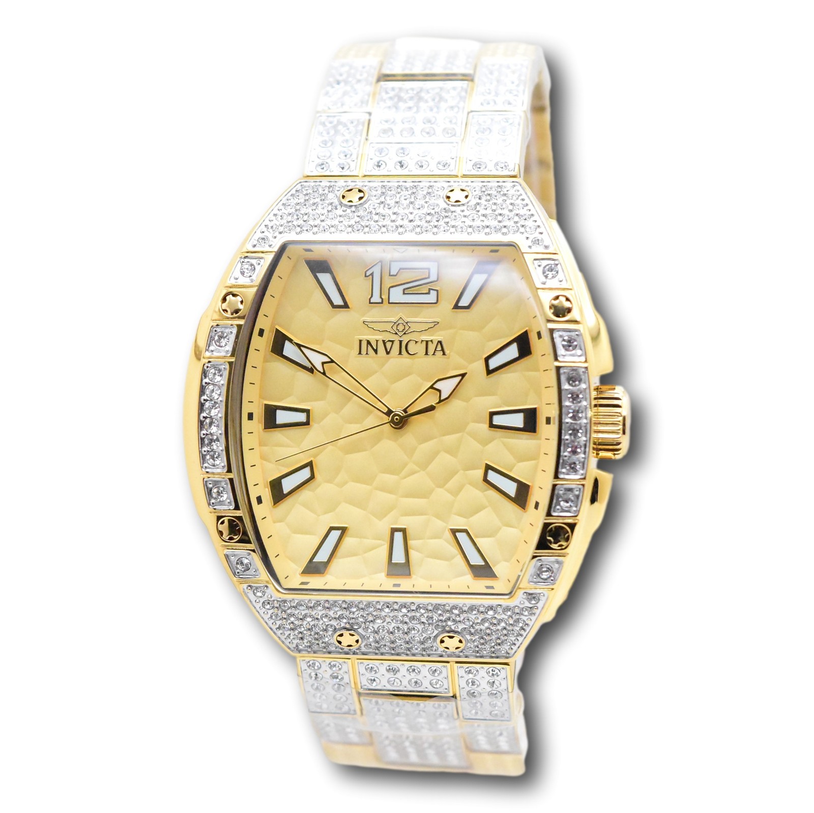 Invicta Celestial Luxury Men’s 47mm 336 Crystals Gold Quartz Watch 50200