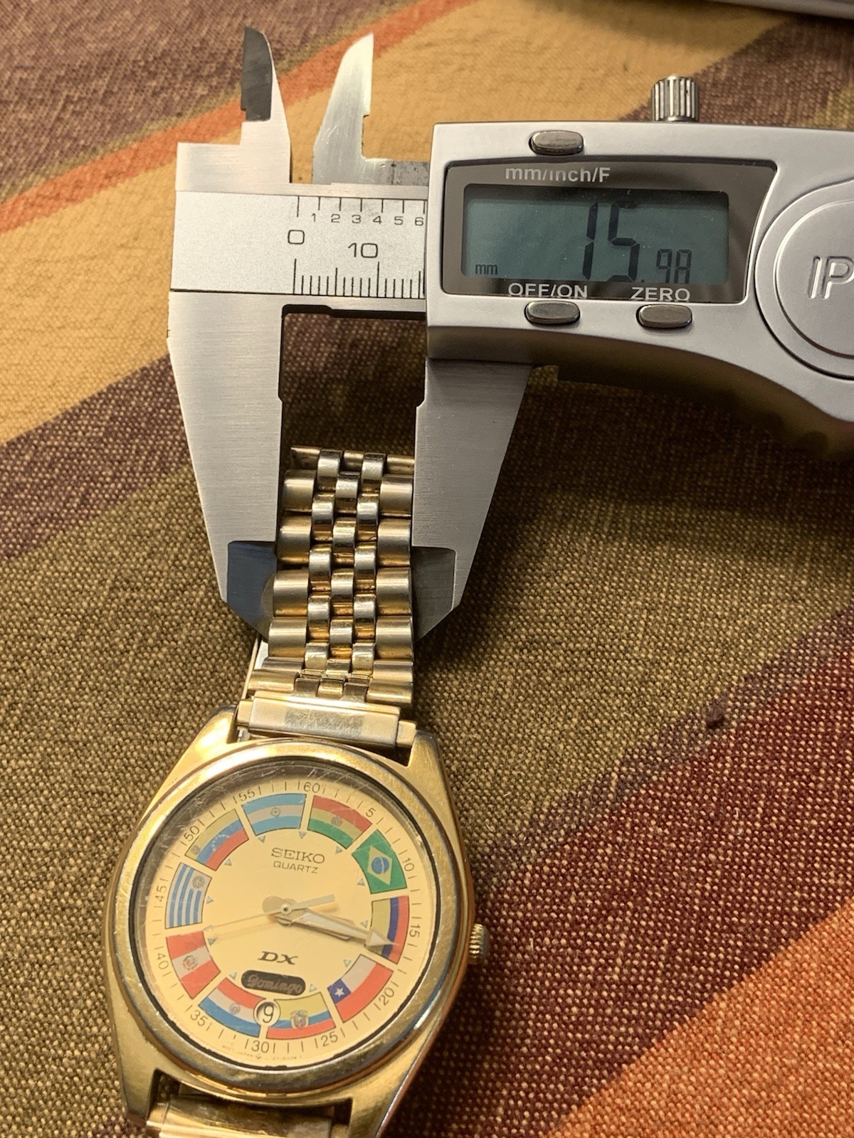 Seiko Quartz Watch. World Cup, Flags of South America. 1990. 5V23-8230. Pelé.