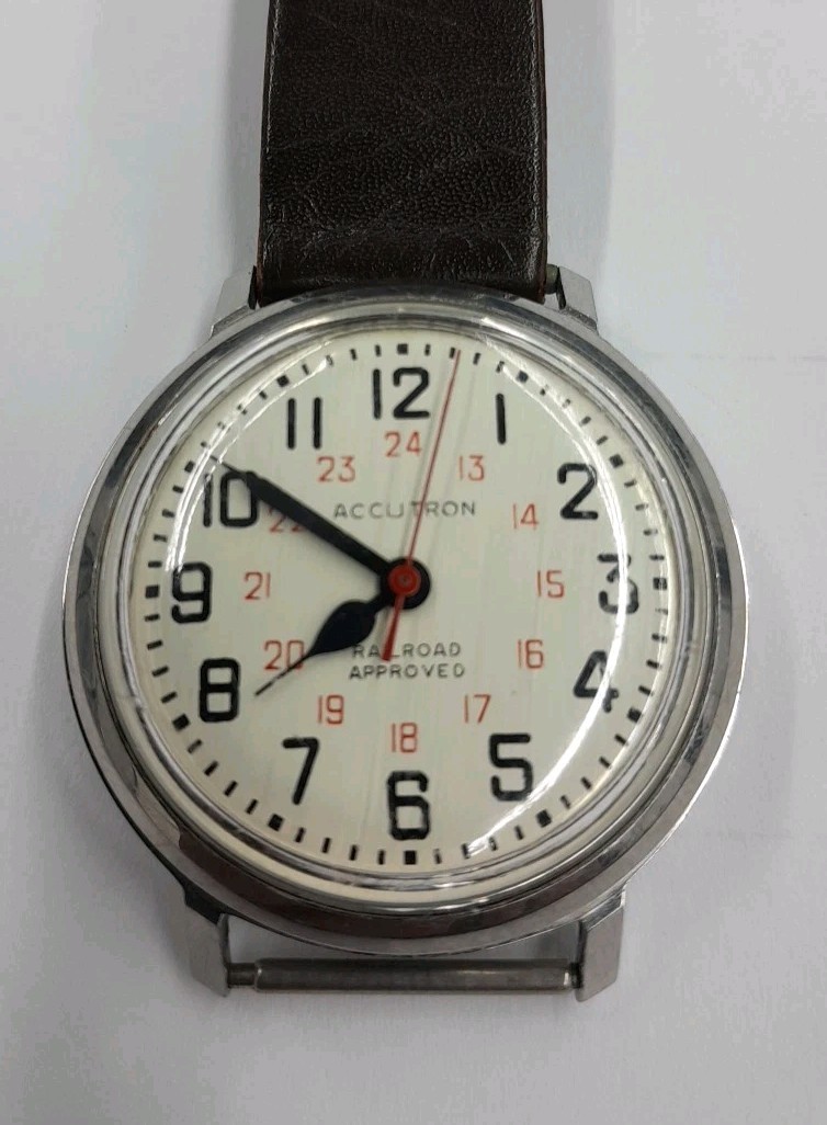 1960s 70s Accutron BULOVA RAILROAD APPROVED WATCH 214 Working New Battery
