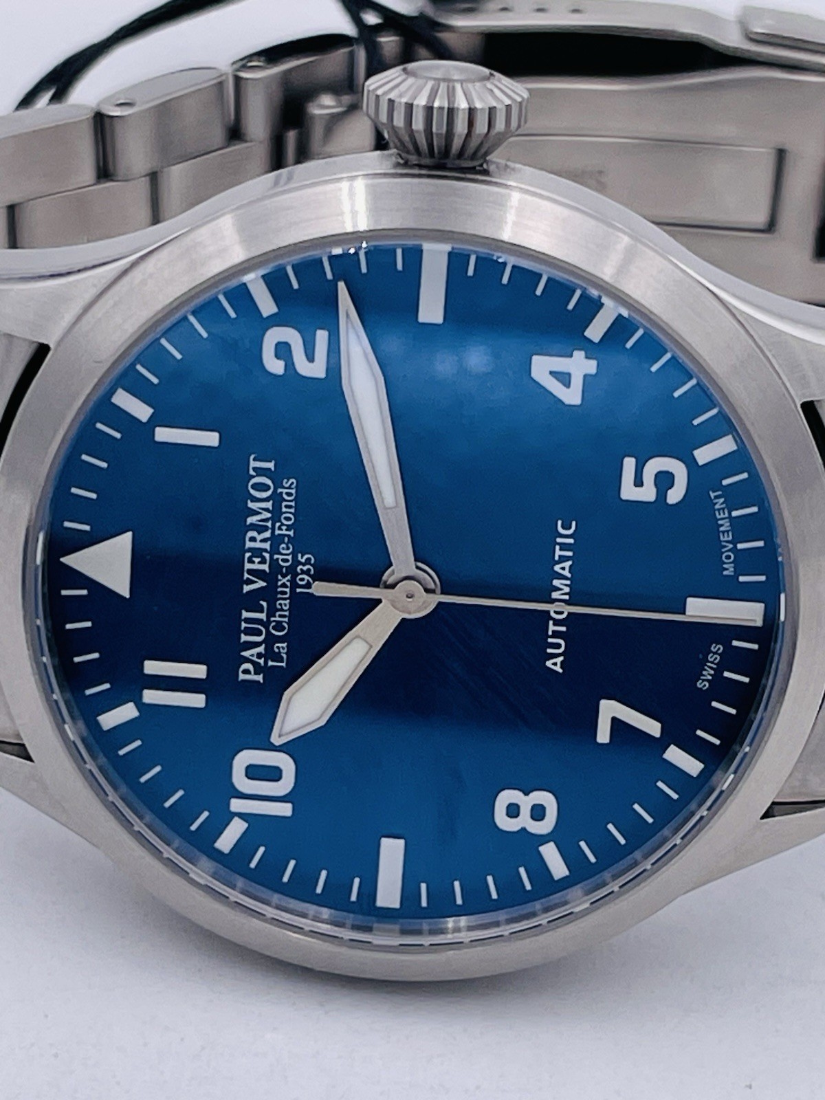 Paul Vermot Automatic Swiss Sapphire Pv781ACBL/700 Watch Hot New