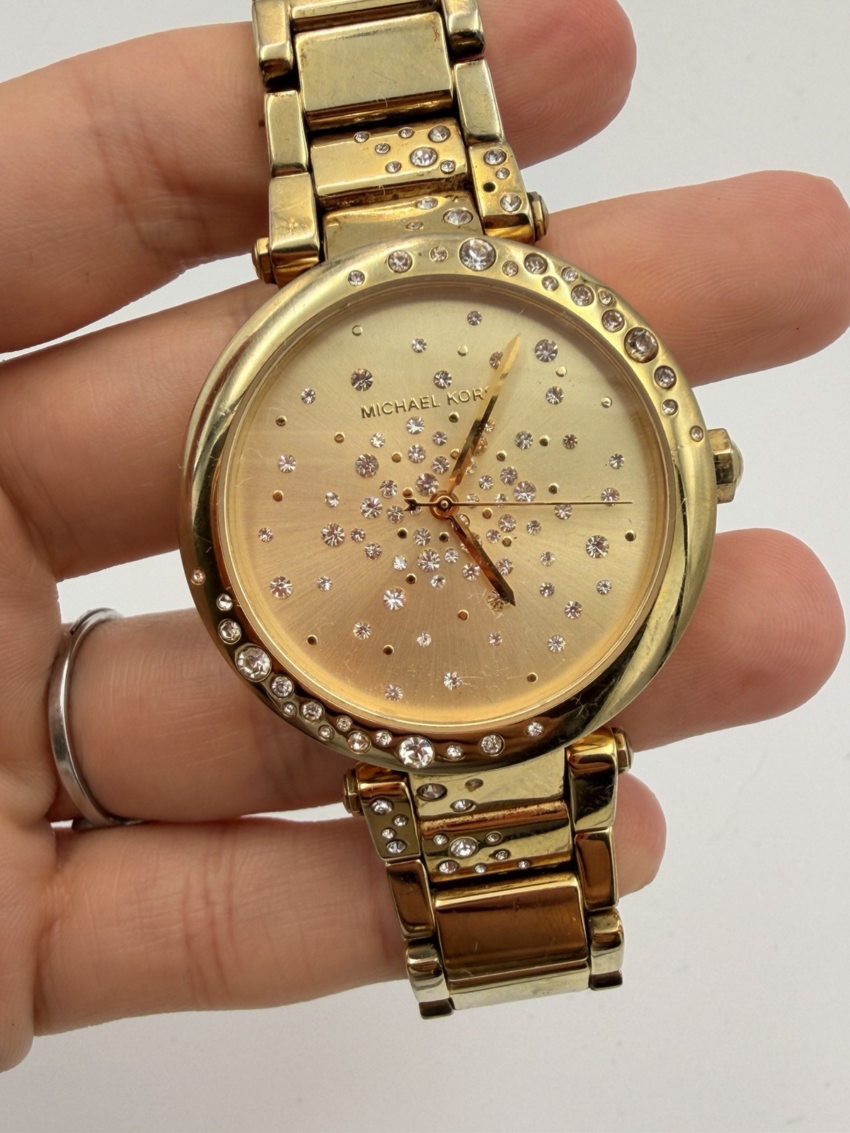 Michael Kors Parker Gold Tone Crystal Pave Dial Women’s Watch MK7194