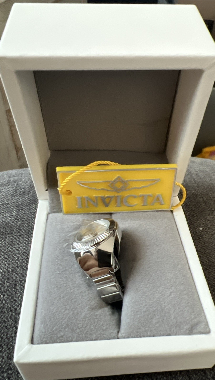 48946 Invicta Mini Angel Women’s Ring Watch 16.5mm SS W/Silver Dial