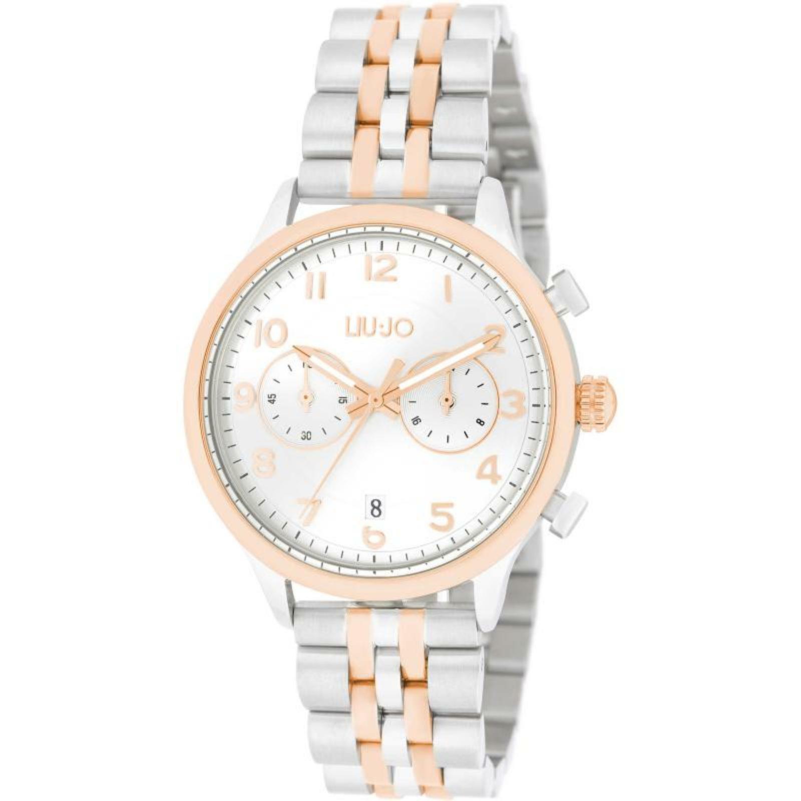 Liujo Delay TLJ1836 Rose Gold Silver PVD Steel Chronograph Women’s Watch