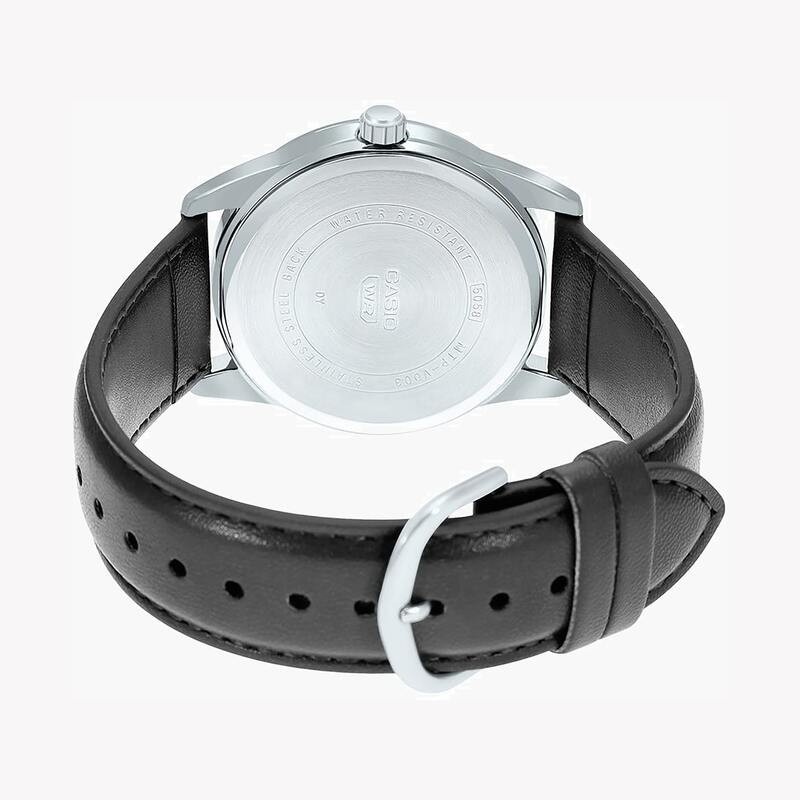Casio Men’s Matte Textured Quartz Black Leather Watch – MTP-VD03L-1AUDF NEW