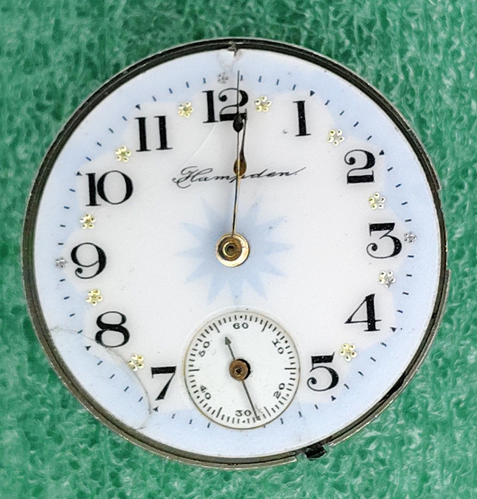 lot M174 Hampden 3/0s Antique Fancy Manual Movement Vintage Pocket Watch Parts