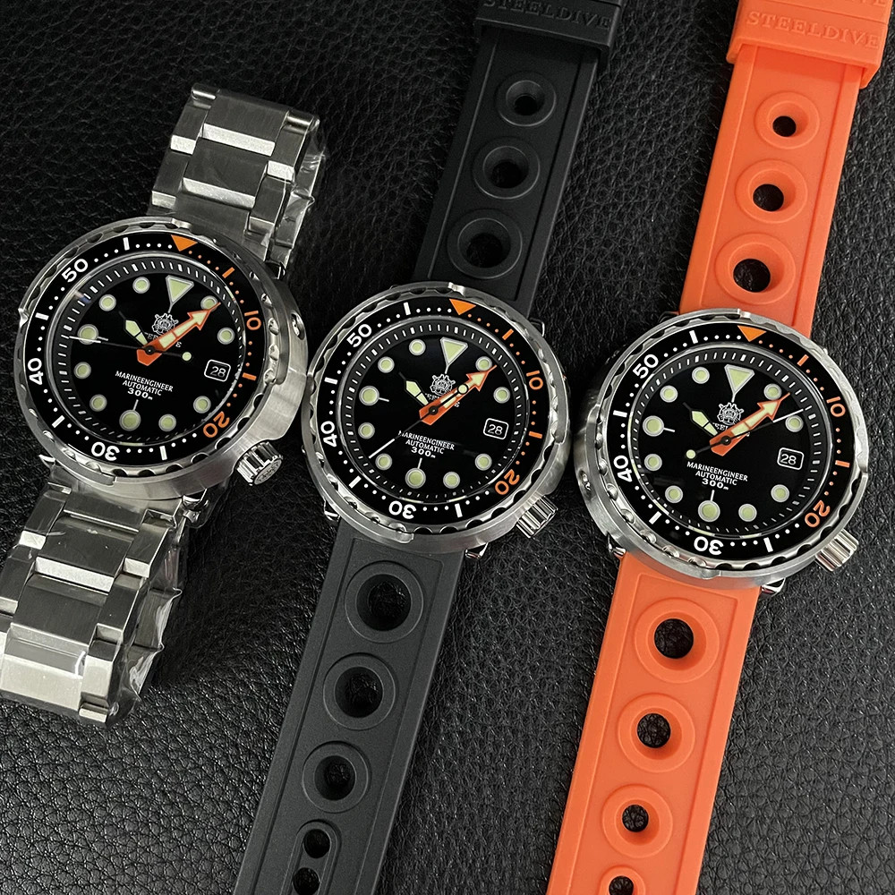 STEELDIVE SD1975C Classic Mechanical Mens Watch 30Bar Waterproof NH35, Dive Tuna