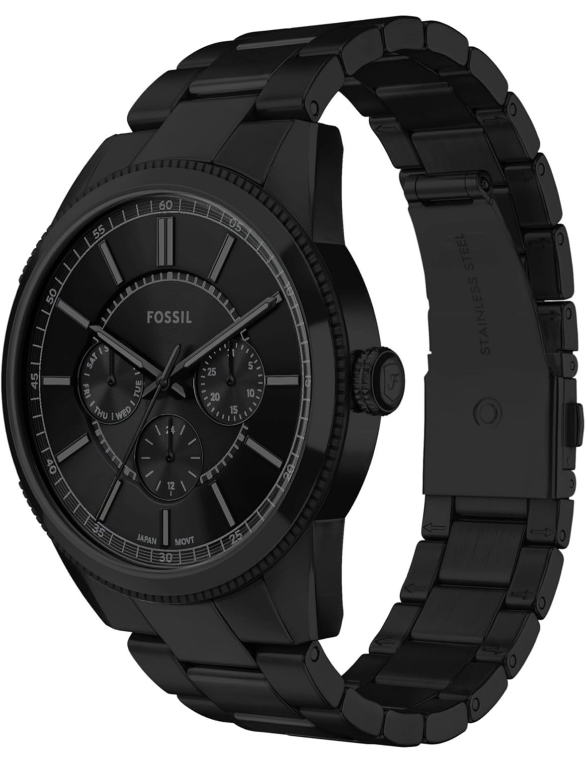 Fossil Men’s Watch, Stainless Steel, NEW Without Box, Black