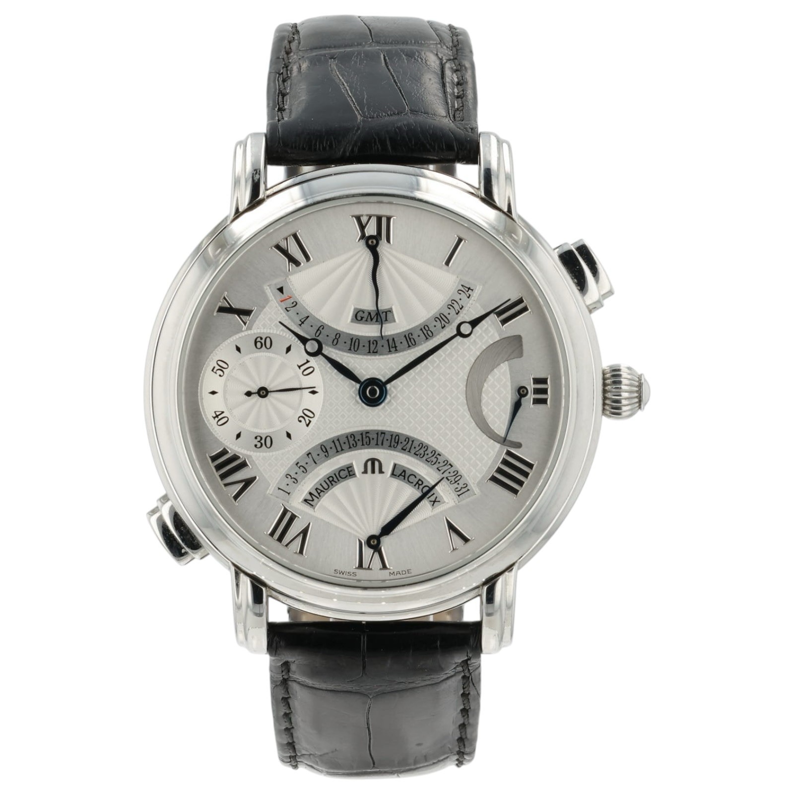 Maurice Lacroix Silver Dial Stainless Steel 43mm Manual Wind Men’s Watch MP7018