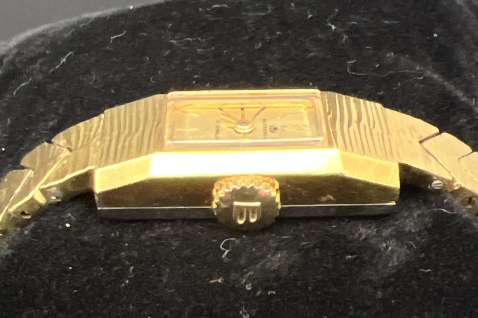 VTG Bucherer 17 Jewels Ladies 7” Manual Watch (works) Gold Plated ~ 14 910