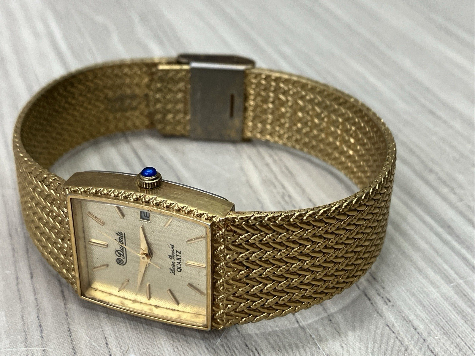 Vintage 1980’s Gold Tone Dufonte Quartz Watch by Lucien Piccard Japan Movement