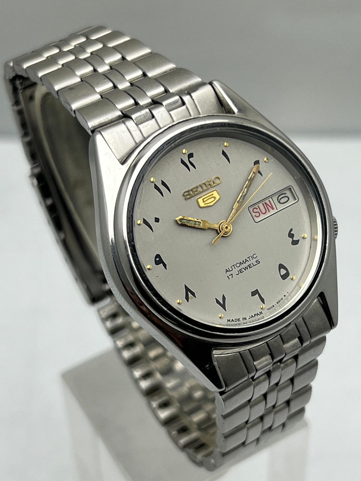 Vintage Seiko 5 Automatic 7009-6001 Arabic Dial Japan Made Vintage Men’s Watch