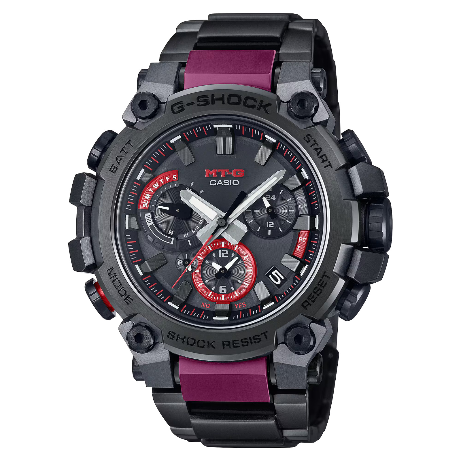 NEW Casio G-Shock ADVANCED SOLAR Black/Purple Ion-Plated Mens Watch MTGB3000BD1A
