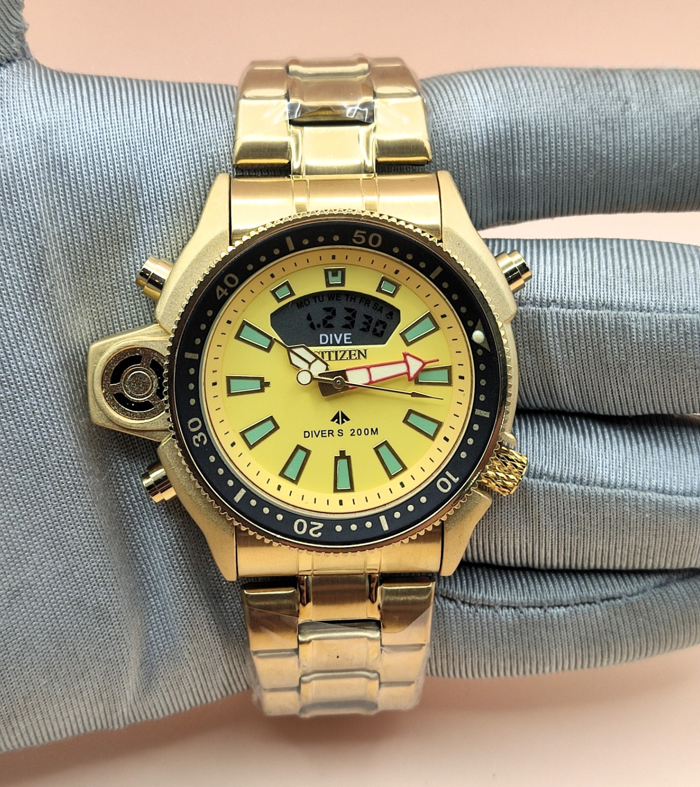 Premium Citizen Promaster Aqualand Yellow Dial Refurbished Men’s Wrist Watch