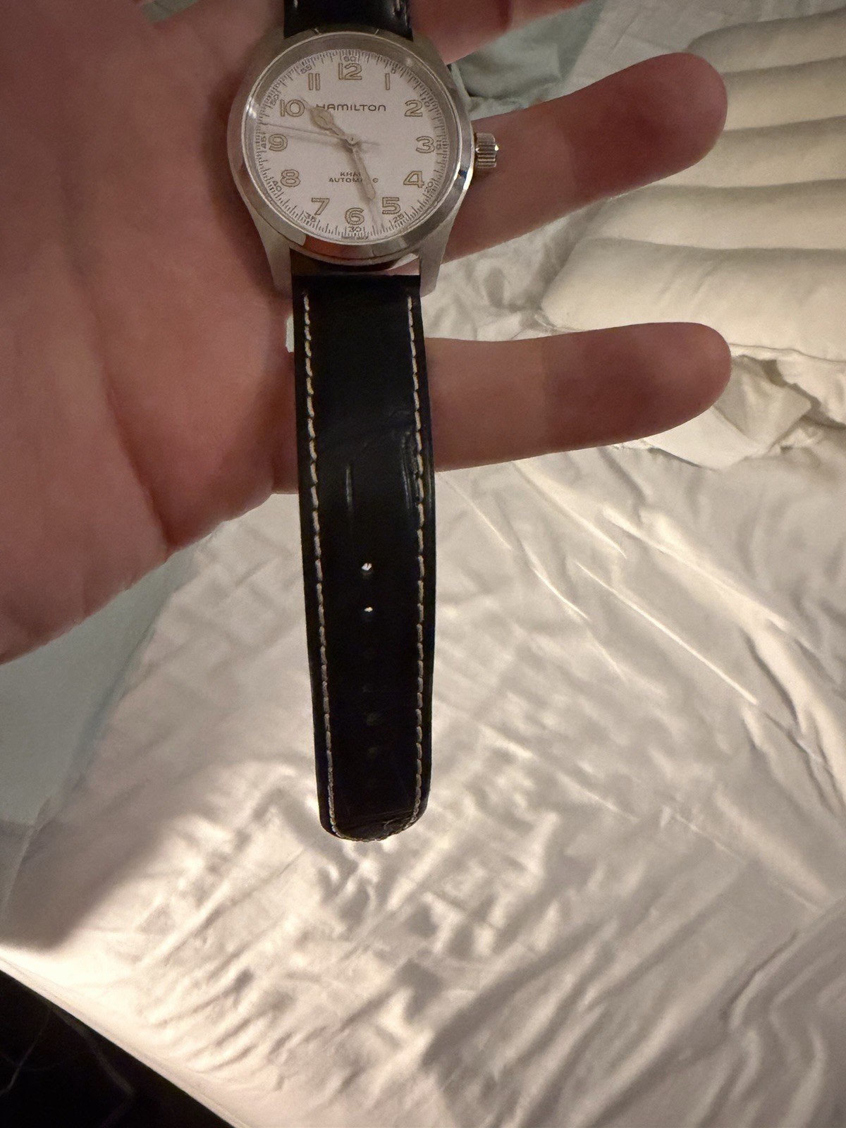 New Hamilton Khaki Field Murph 38mm Leather Strap Box, Papers, Card