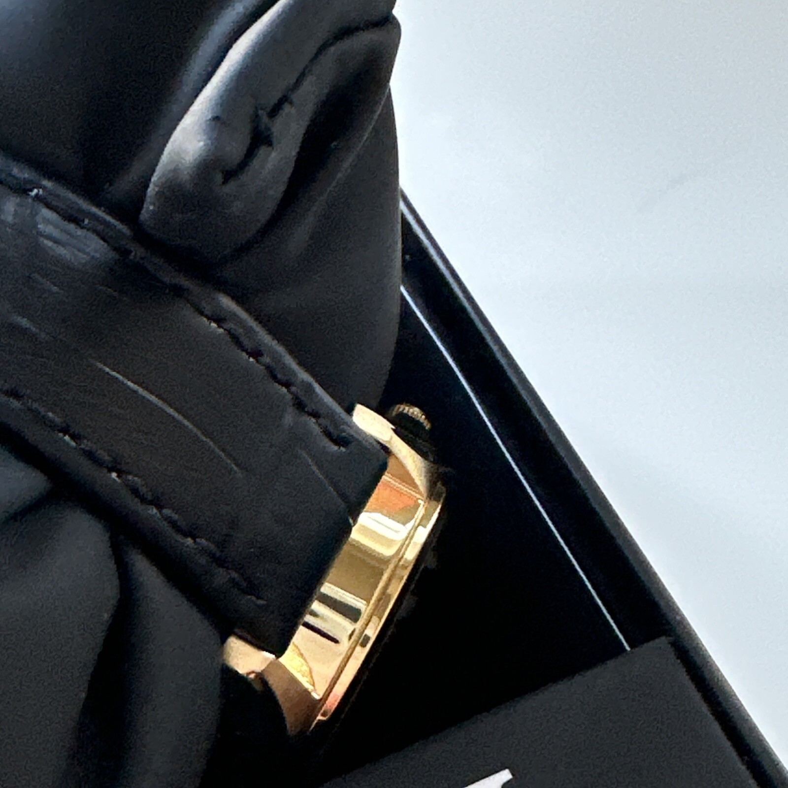 Citizen Women’s Watch EQ0593-26A Quartz 27mm Silver Dial Gold Black Leather Band