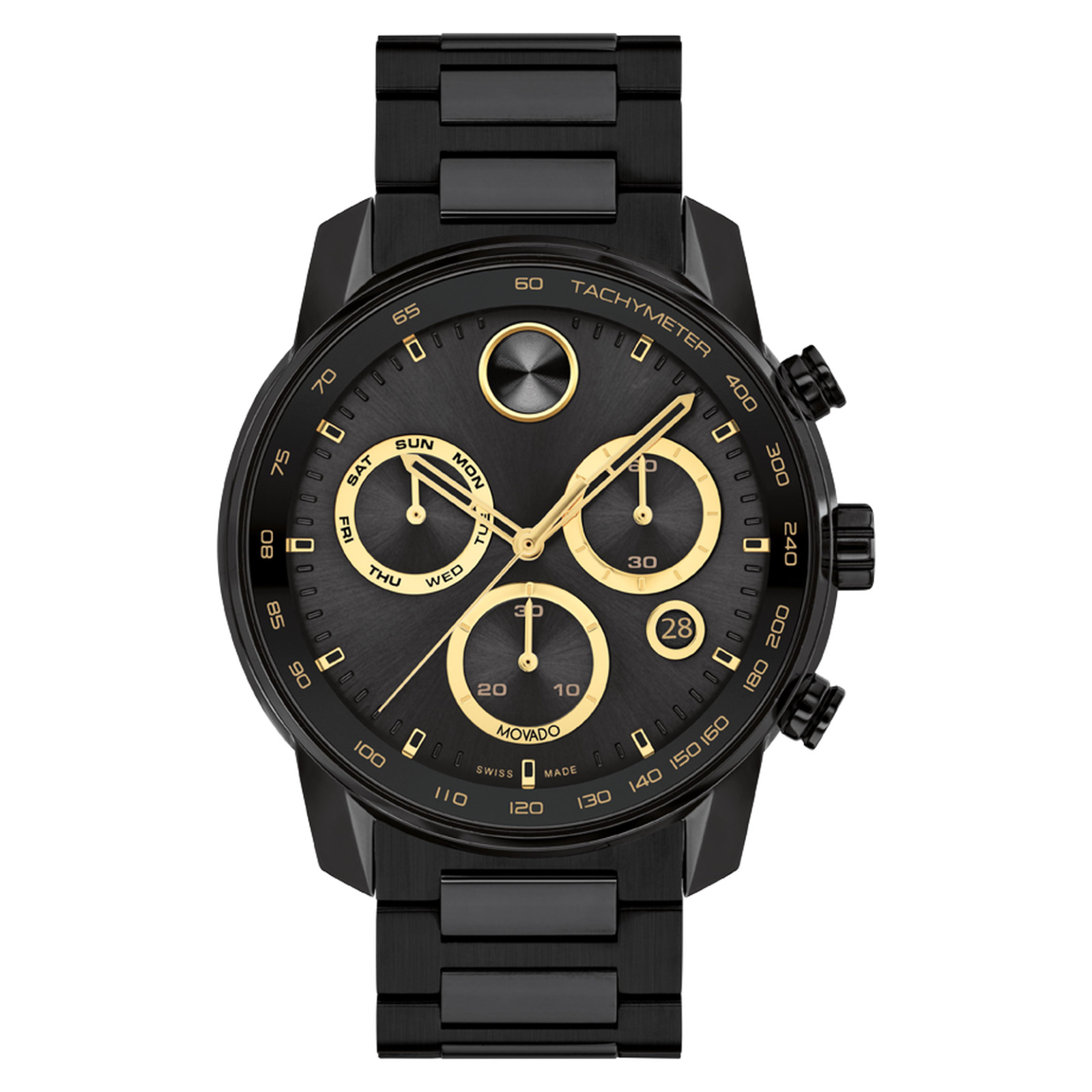 Movado Bold Verso Black Gold